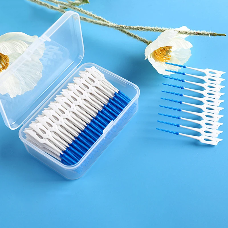 150 Teile/schachtel Zahnseide Stick Zahn Reinigung Interdentalbürste Zahnseide Pick Oral Hygiene Pflege Ultra-Feine Zahnseide