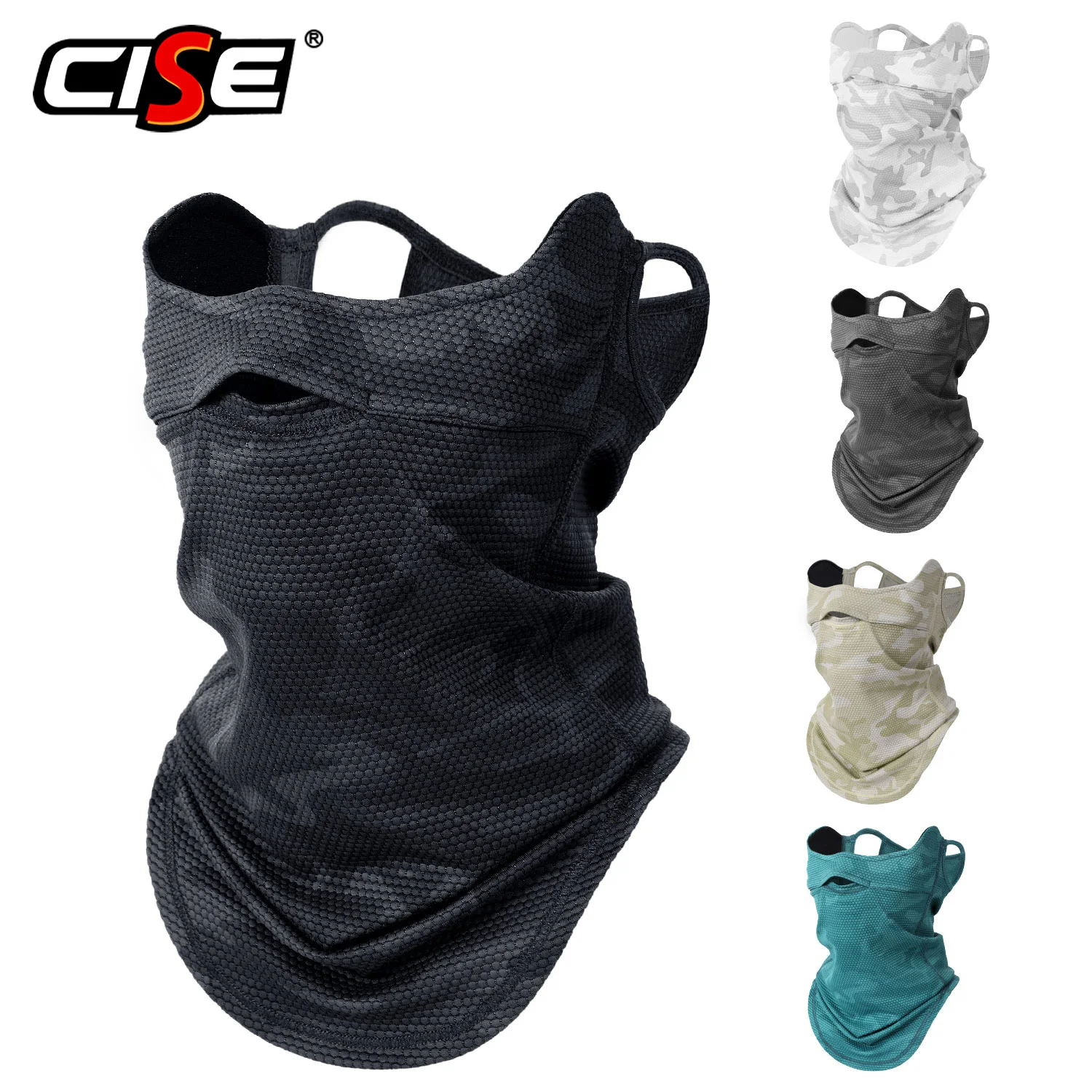 Breathable Motorcycle Face Mask Ear Hook Mask Cooling UV Protection Neck Cover Outdoor Motobike Moto Riding Rider Accessories