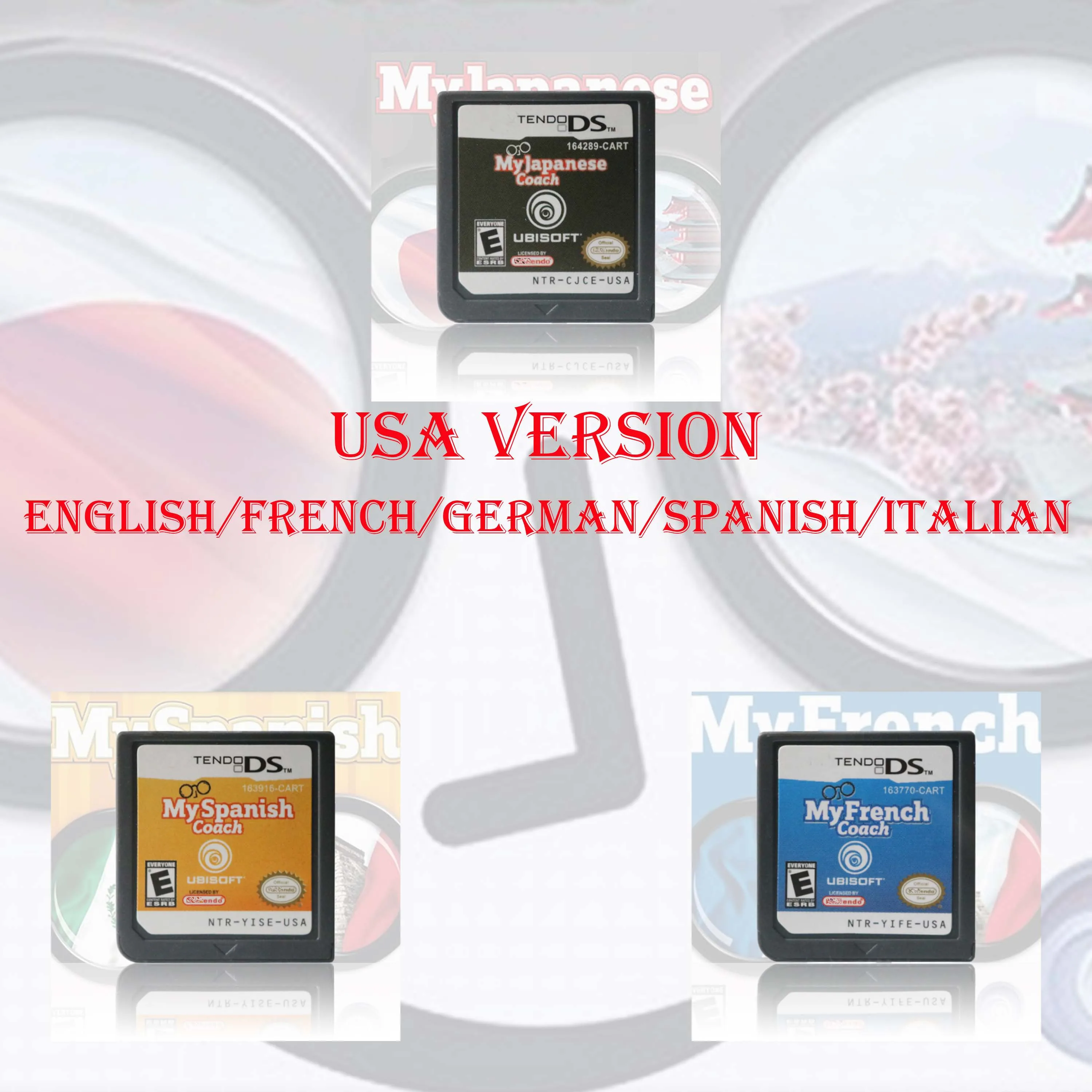 

My French Coach/ My Spanish Coach/ My Japanese Coach Series Version DS Game Cartridge Video Game Card USA Version Multi Language
