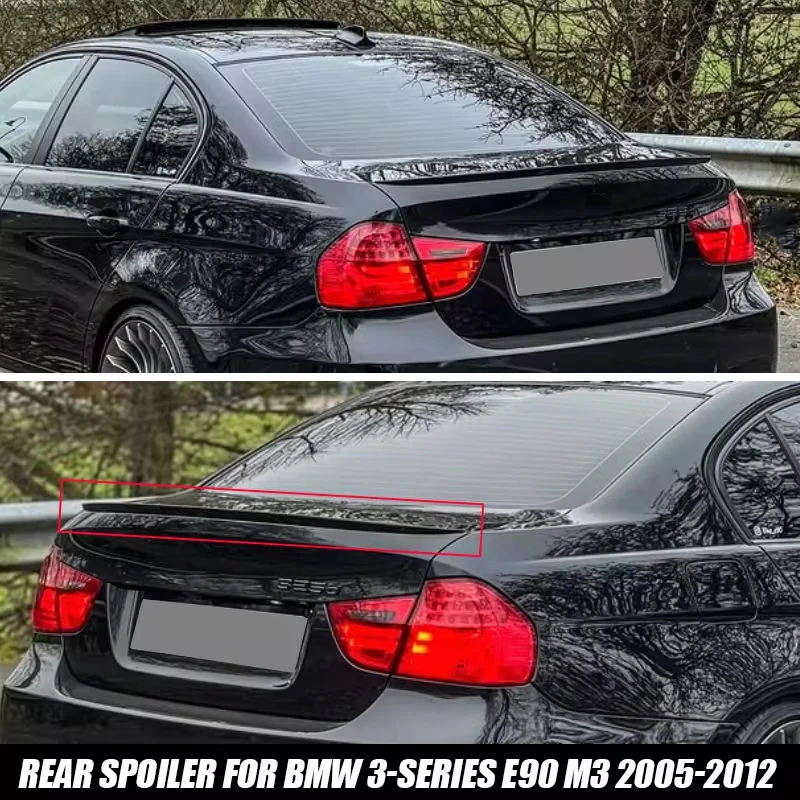 For BMW Accessories 3 Series E90 Sedan M3 Style 318i 320i 325i 330i M sport 2004-2011 Car Rear Roof Trunk Boot Lip Spoiler