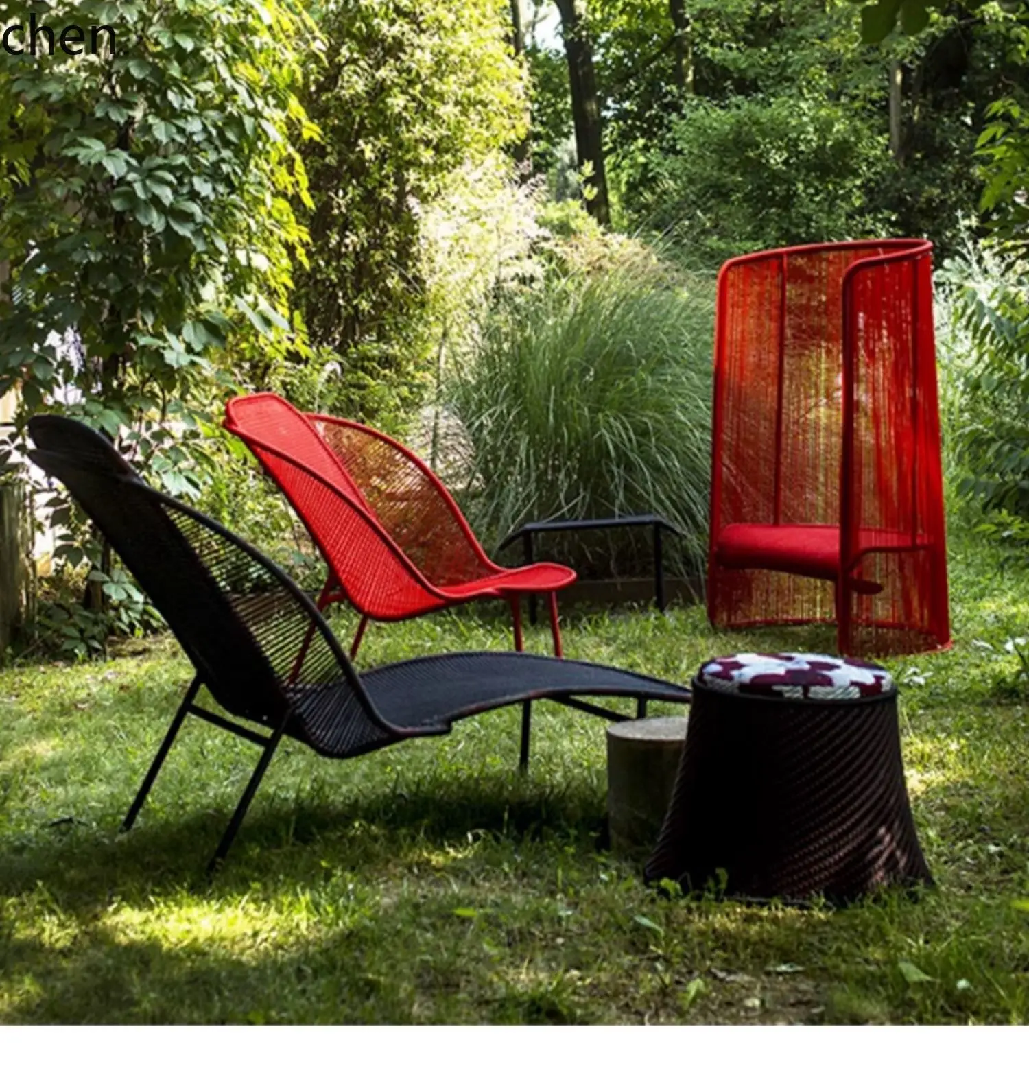 

ZML outdoor deck chair courtyard leisure chair B & B outdoor garden terrace rattan tables and chairs