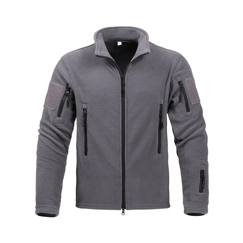 Cross-border Outdoor Tactical Stand-up Collar Fleece Jacket Men's Warm Liner Cold-proof Jacket Spring and Autumn Cardigan Jacket