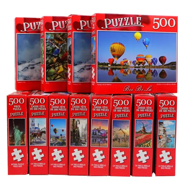 TOBEFU 500 sztuk Puzzle dekompresyjne montaż obrazu puzzle krajobrazowe zabawki dla dorosłych dzieci dzieci gra zabawki edukacyjne