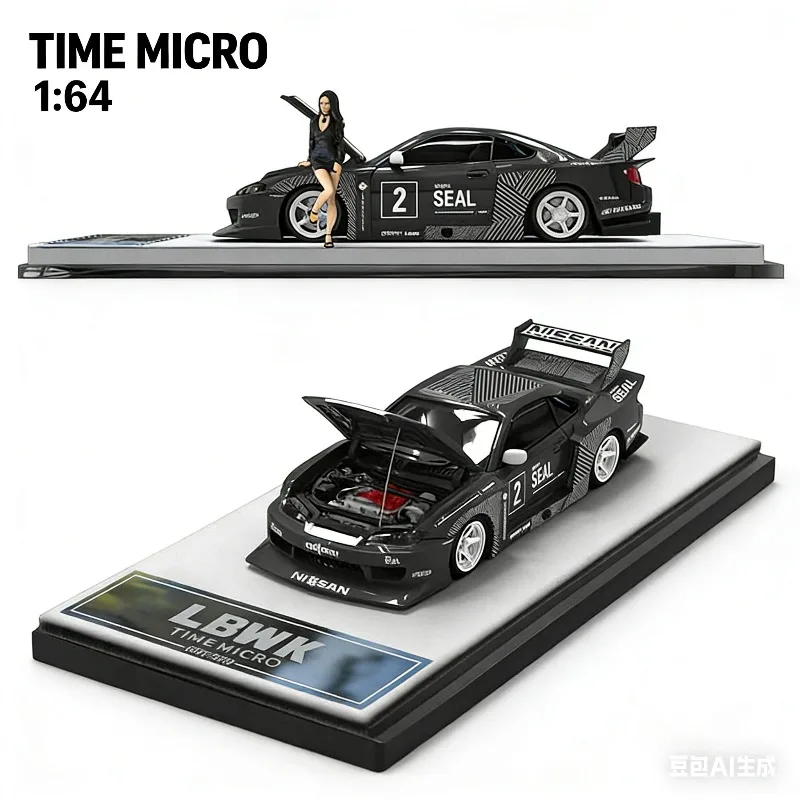 time-micro-1-64-nissan-s15-modele-de-voiture-statique-en-alliage-moule-sous-pression-cadeau-de-vacances-pour-garcons-jouet-de-collection-objet-de-decoration