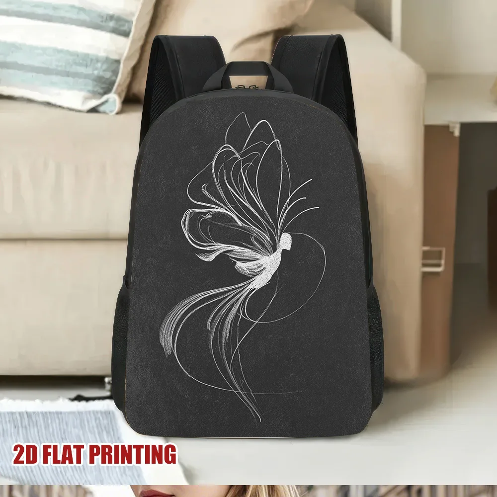 

1 Stylish Abstract Butterfly Printed Backpack - Lightweight and Durable Polyester Material, Adjustable Removable Shoulder Strap