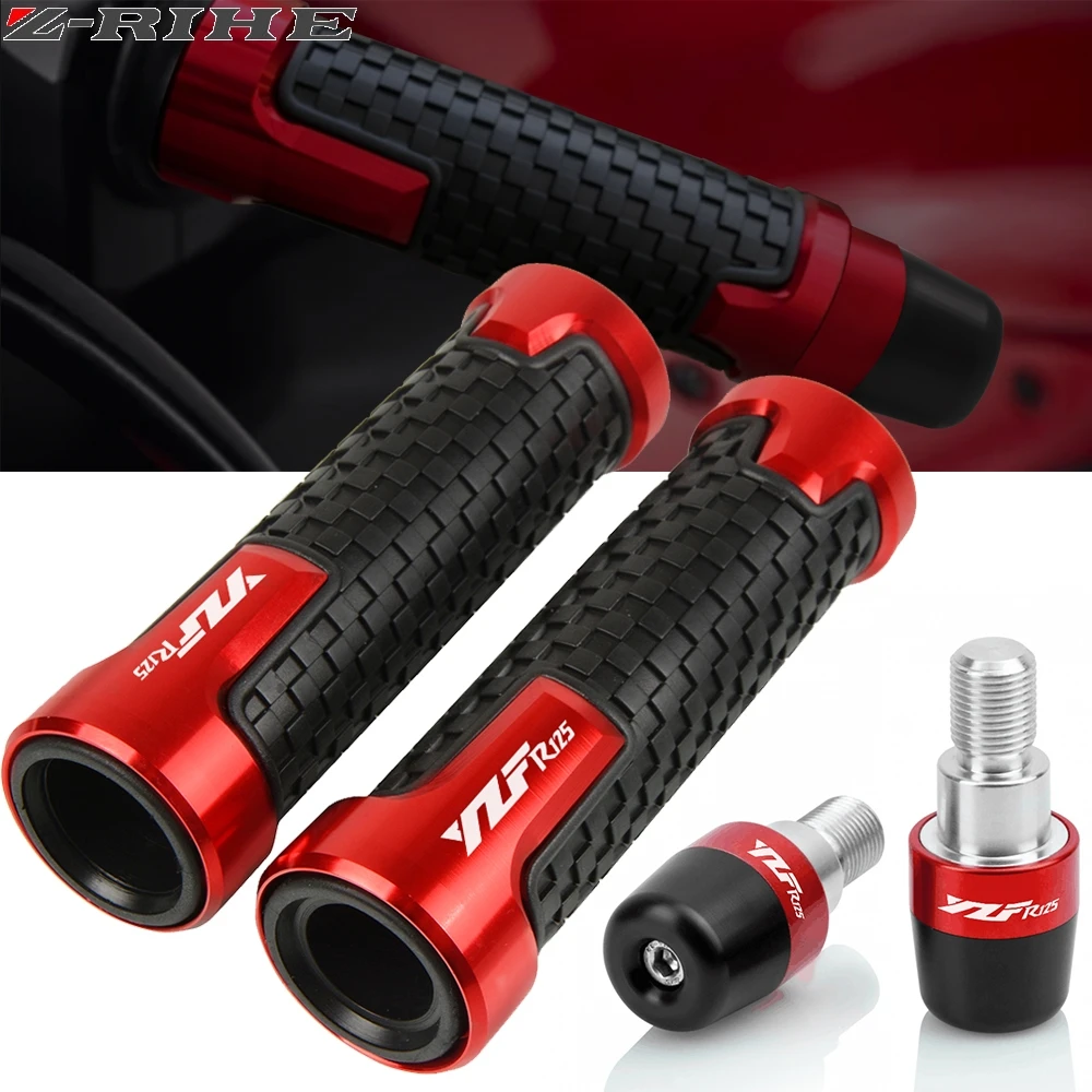 

22MM Motorcycle Accessories For Yamaha YZFR125 YZF R125 2008-2014 2013 2012 2011 CNC Handlebar Grips Handle Bar Cap End Plugs