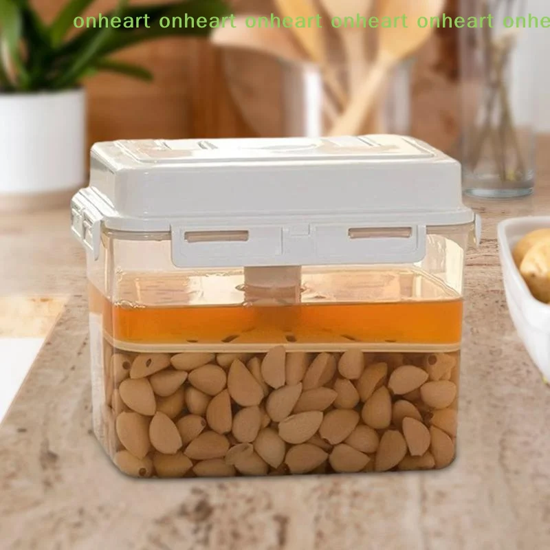 [C]5L Kimchi Press Storage Container Pickle Jar For Gherkin Sauerkraut Kimchi Storage Container And Fermentation Organization