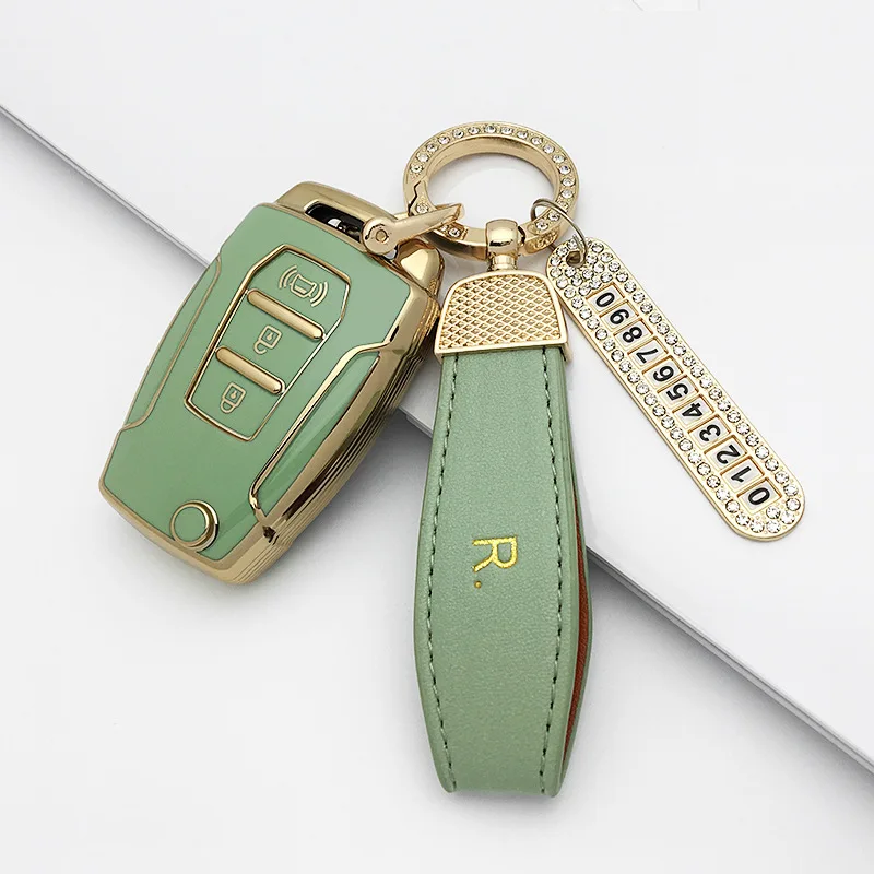 A B Style TPU Key Case Cover for SsangYong Kyron 2 Sanka Actyon Korando Tivoli 3 Buttons Remote Key Case Shell Car Key Cover