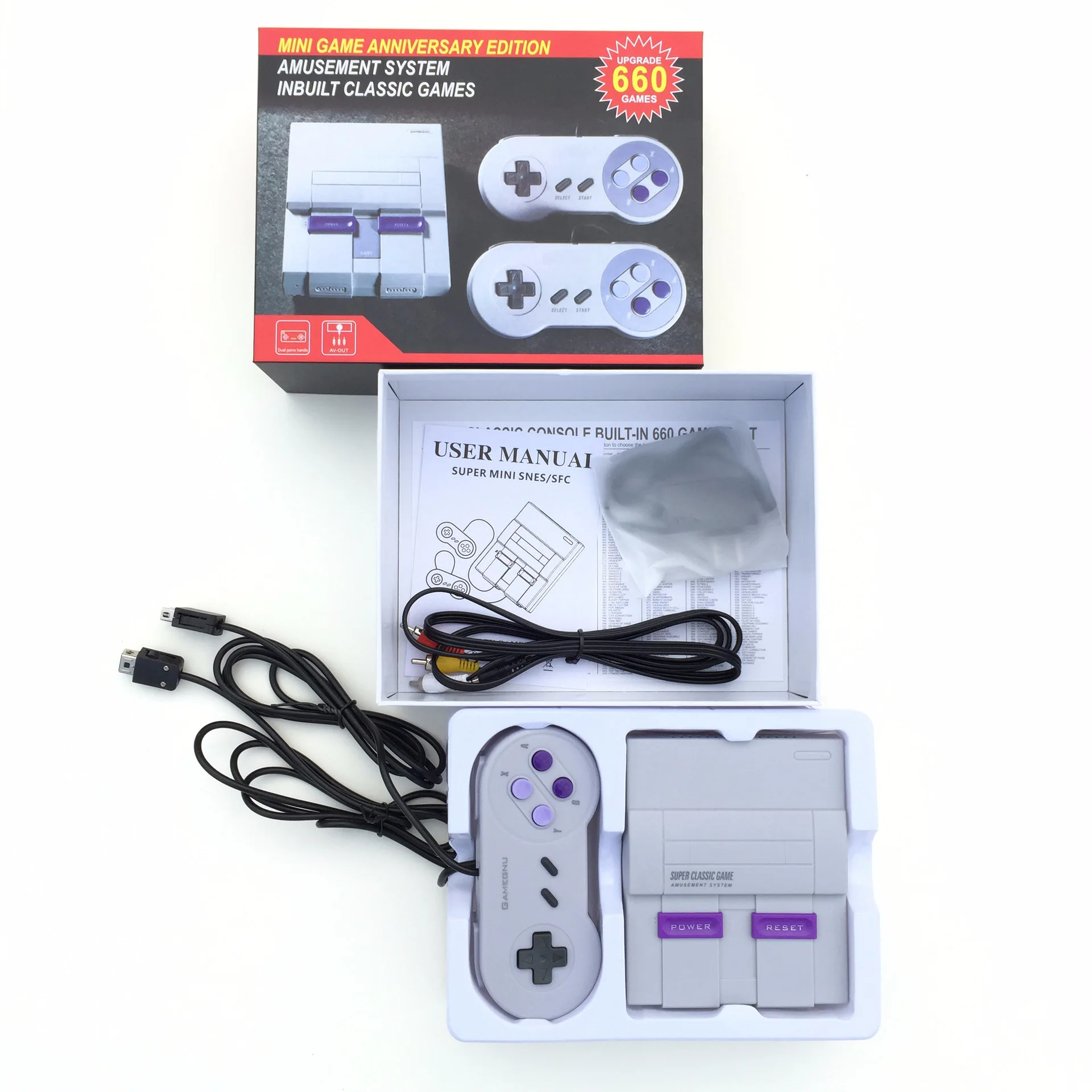 Imagem -05 - Super Clássico Sfc tv Handheld Mini Portátil Game Players Consolas Sistema de Entretenimento para 660 Snes Nes Games Console