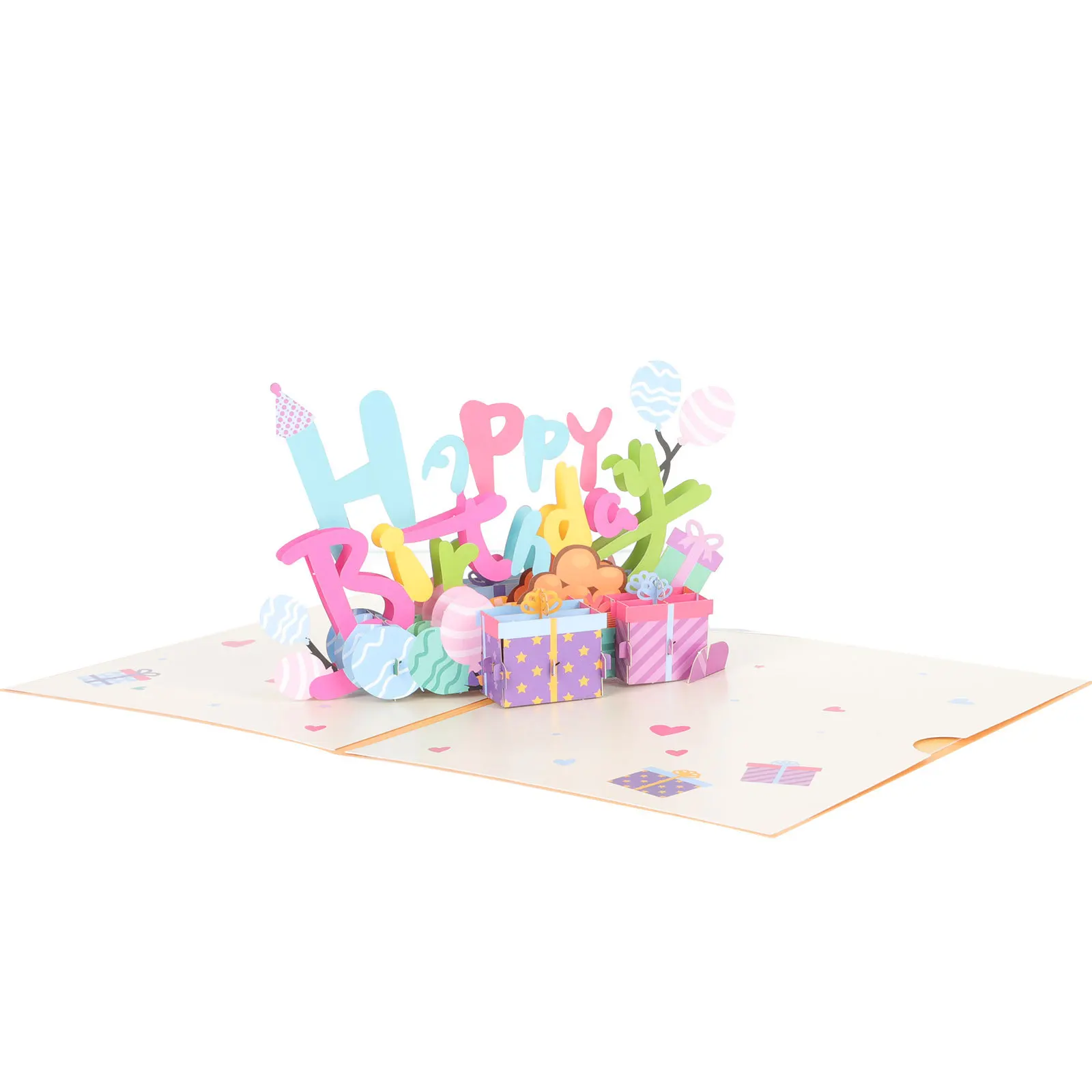 

3D Birthday Greeting Card Exquisite Handmade Stylish Chic Blank Spaces Express Wishes Party Supplies Decorative Women