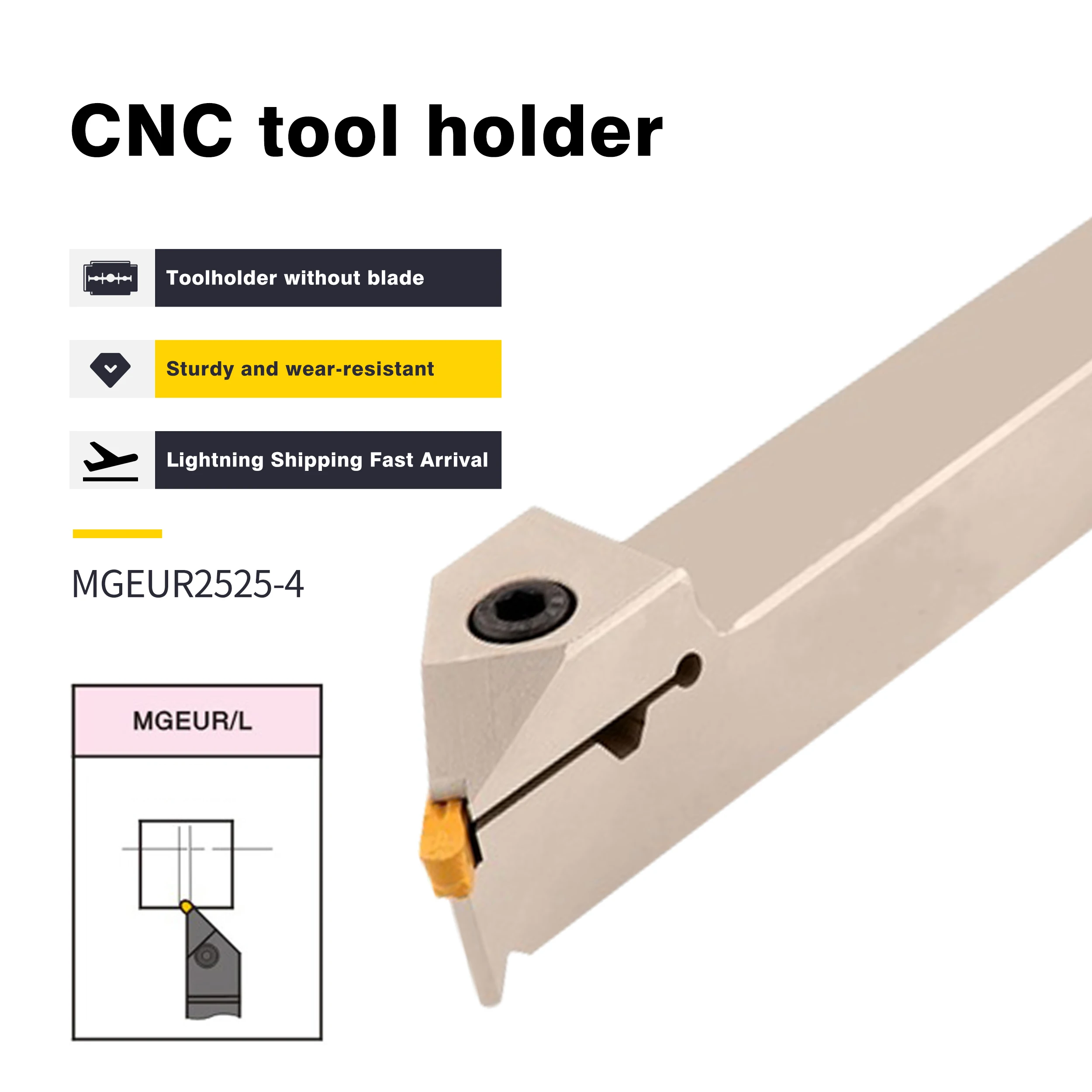 Eixo de Aço para Torneamento Ferramenta para Torneamento e Ranhuramento Externo de Cabeças de Cabeças Suporte de Ferramentas de Torneamento Cnc para Mrmn