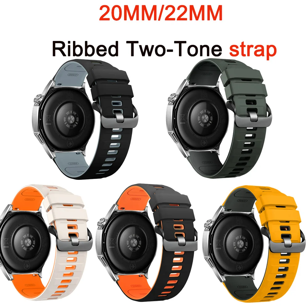 20mm/22mm Band For Amazfit GTS/2/2e/3/4 GTS2 Mini/GTR 4/3/Pro/47mm/GTR2/2e/Stratos 2/3 Silicone Bracelet Amazfit Bip Watch Strap