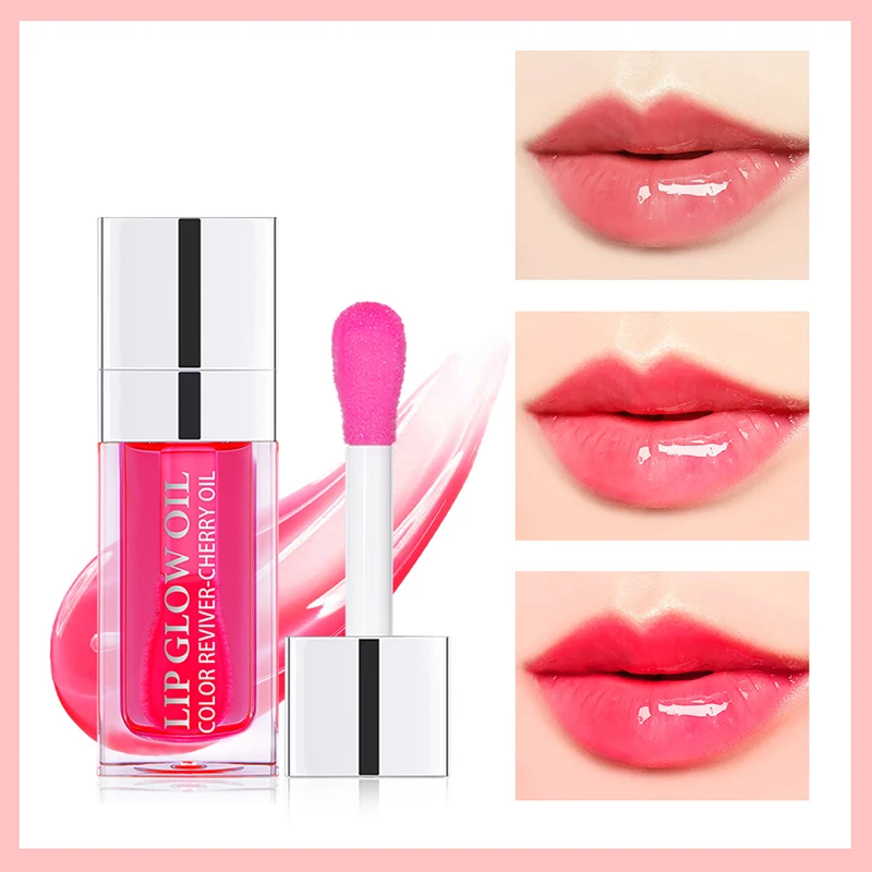 Bálsamo labial hidratante, óleo labial original, cuidados com brilho dos lábios, plumping para plumping, esfoliante, rosa