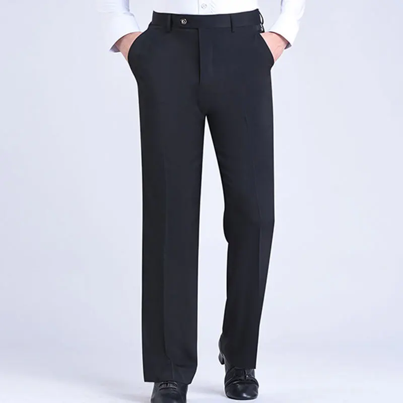 Pantalones de baile para hombre, ropa de entrenamiento Latino para adulto, estándar nacional, modernos, de salón, color negro, novedad de 2022