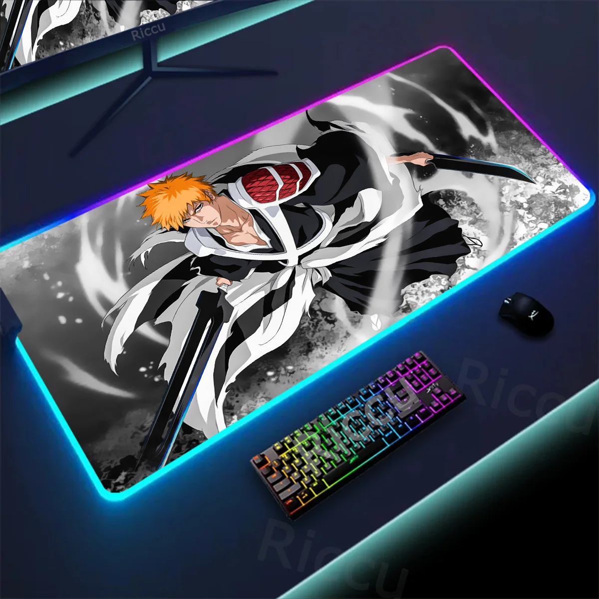 

Bleach Anime Desk RGB Mouse Pad Office Accessories Gamer PC Extended Pad Mousepad Desktop Carpet Gaming HD Printing Non-slip Mat