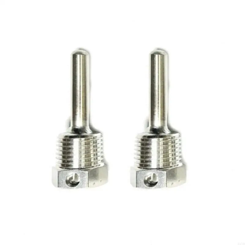 2pcs 50/100/300mmサーモウェルサーモ電配集いねじて、304ステンレス鋼G1/2ウェルドレスサーモウェルM4yd