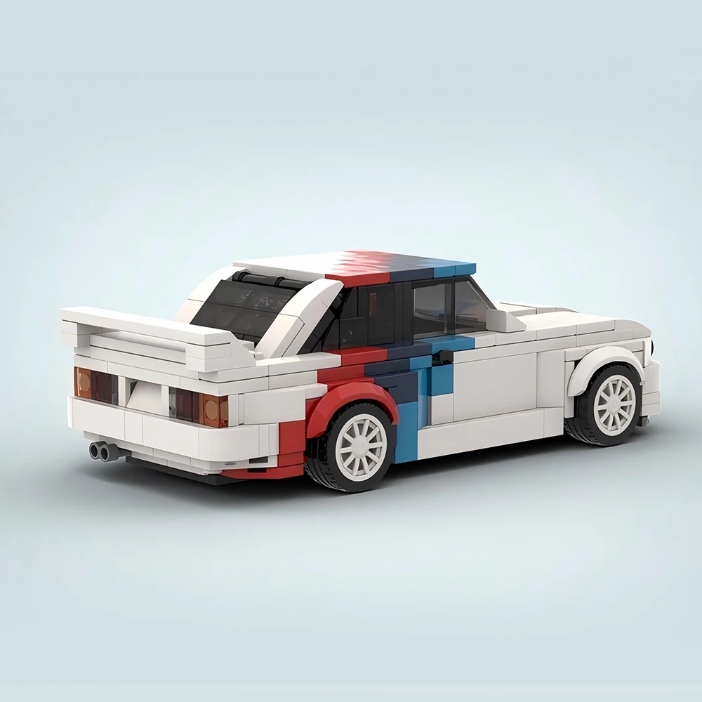 455PCS MOC 기술 M3 E30 레이싱 스포츠카 속도 ​ ​ 챔피언 레이싱 빌딩 블록 DIY 세트 어린이 장난감 소년 생일 선물