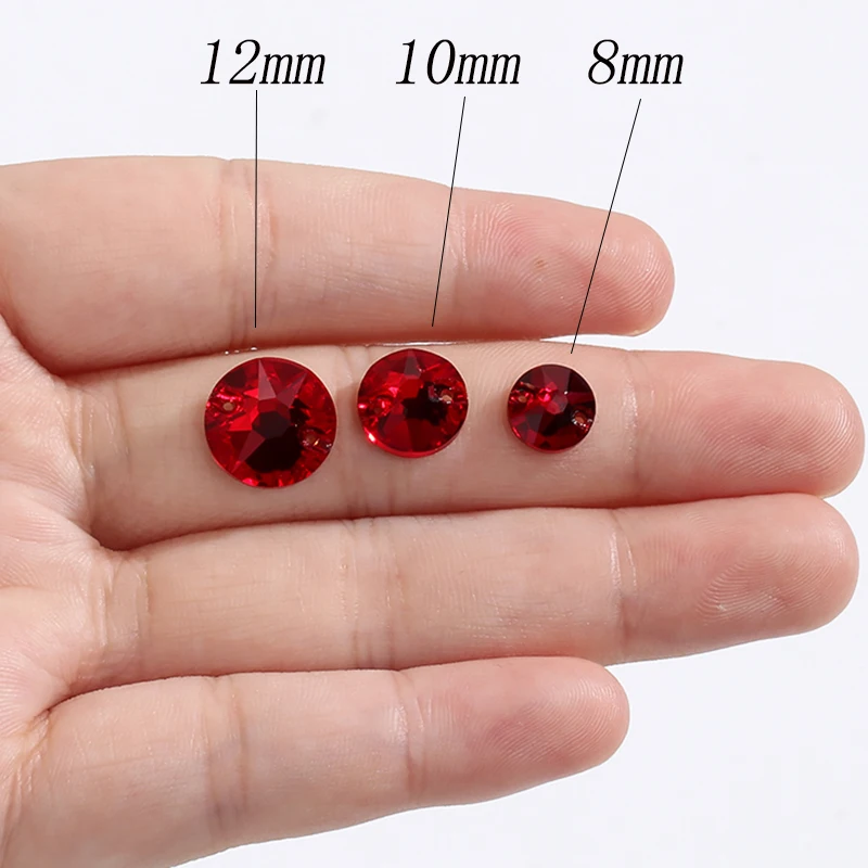 10 Pcs/Bag Round Stones For Jewelry Decoration k9 Flatback Crystal Rhinestones For Clothes Dress Diy & Craft Beads For Sewing