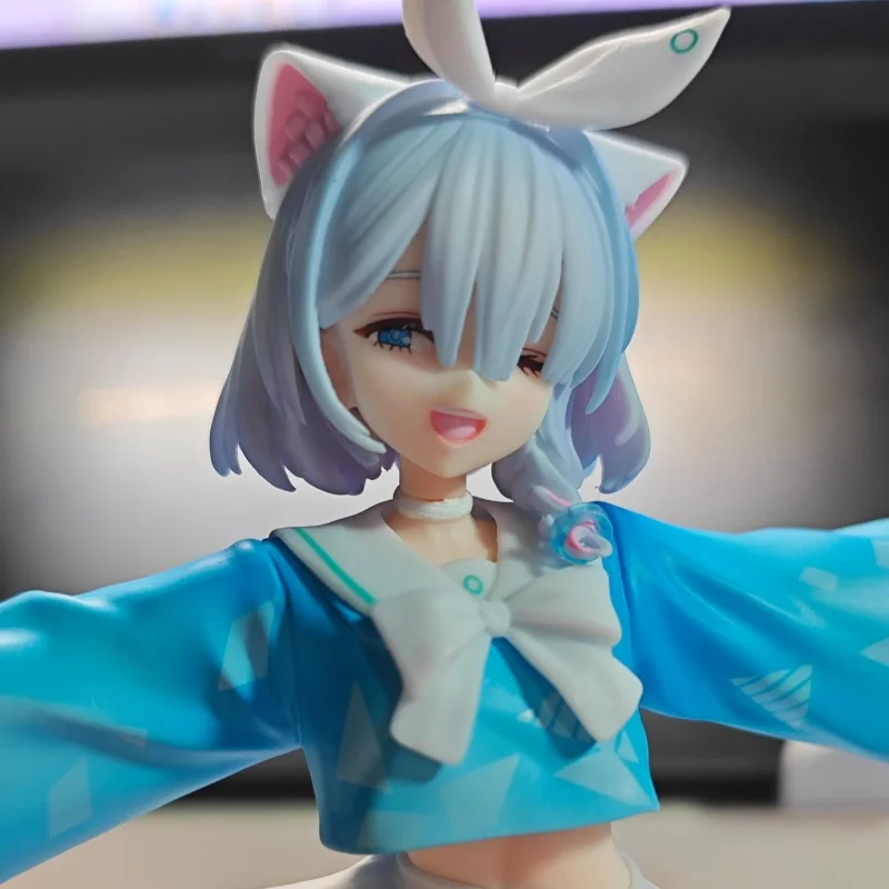 Em estoque azul arquivo arona figura anime jogo menina figma ichinose asuna menina estatueta de ação modelo colecionável boneca brinquedos presente