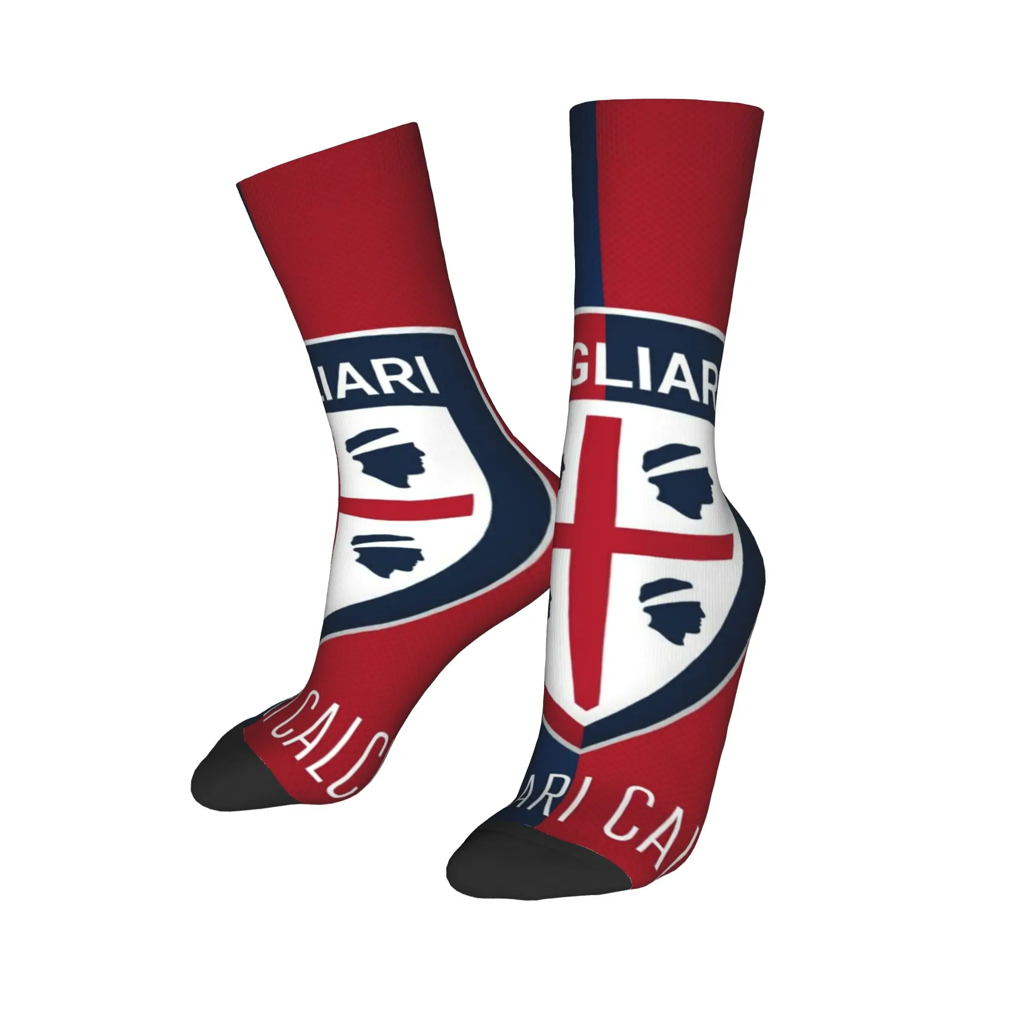 Hip Hop Retro Cagliari Calcio Crazy Men's compression Socks Unisex  Harajuku Pattern Printed Funny Sock Match Day Essentials