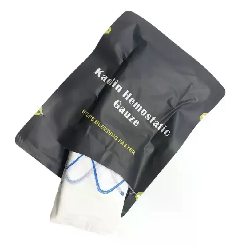 Hemostatic Kaolin Gauze Emergency Trauma Soluble For Outdoor Safety First Aid Kit Wound Dressing Bandage Tourniquet