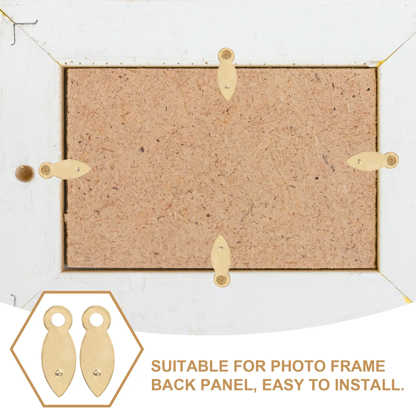 100Pcs Metal Photo Frame Fastener Heavy Duty Picture Frame Buckle Backing Plate Fixing Tool Easy Install Portable Home Office