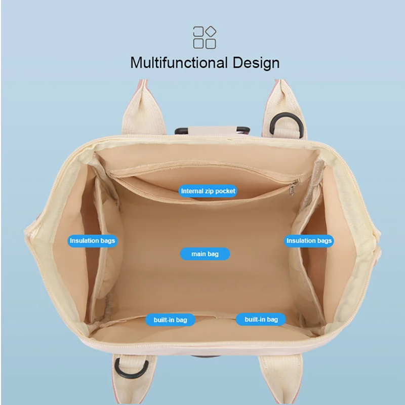 Bolsa de maternidad de gran capacidad para mamá, bolsas de pañales para bebé, bolsa de viaje impermeable multifunción para cochecito de bebé, nuevo