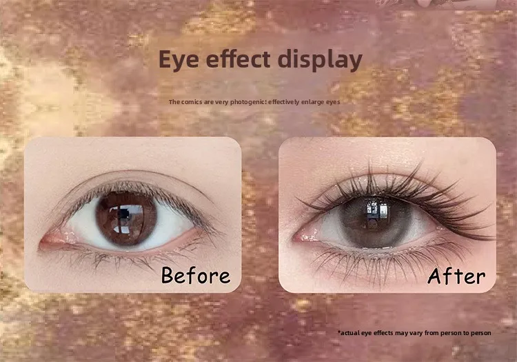 Kein Kleber, schwarzbraune, einzelne Cluster-Kunstwimpern, natürlich aussehende, geflügelte Wimpern im Fox-Eye-Stil, chinesischer Stil, zur Augenverlängerung – Detail 2