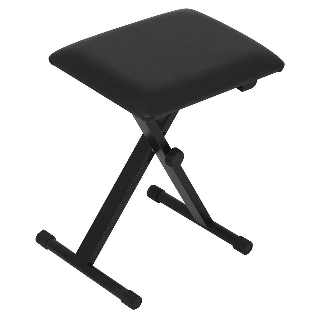 X-Style Folding Keyboard Bench Black Height Adjustable Stool for Electronic Digital Piano