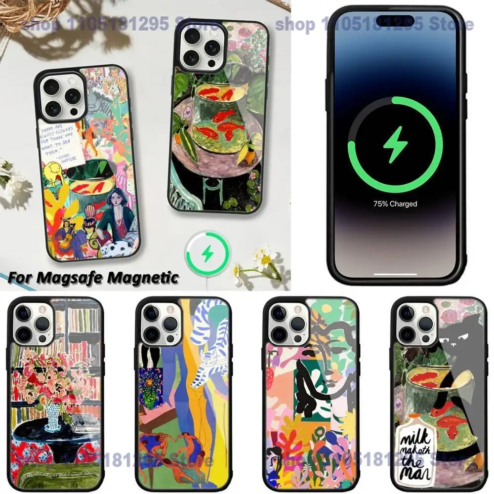 

Henri M-Matisse Art Painting Phone Case For iPhone 17,16,15,14,13,12,11,Plus,Pro,Max,Mini Magsafe Magnetic Wireless Charging