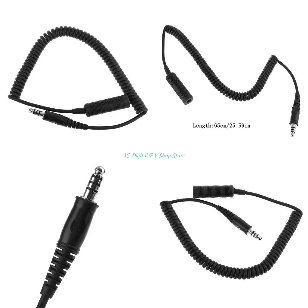 

E74D Тактический адаптер для гарнитуры U-92A/U на U-174/U Линейный кабель для наушников для вертолета