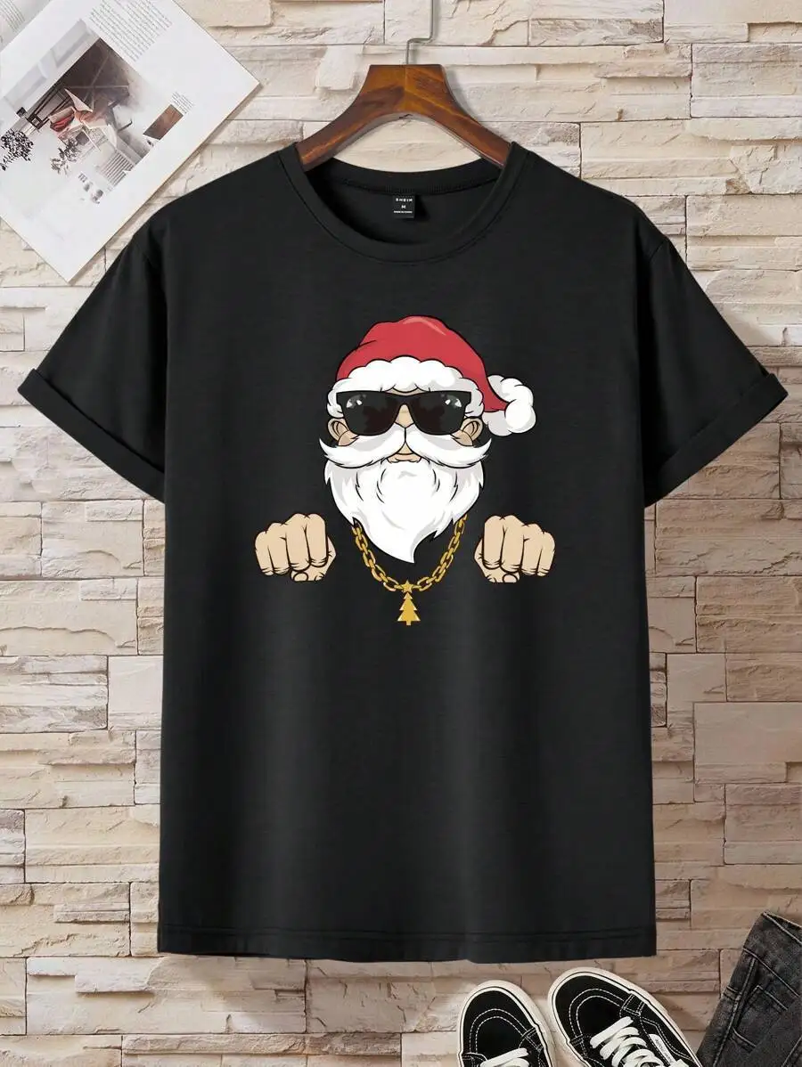 Manfinity Men Print Tee 100% Cotton Trendy Y2K Short-Sleeve Tee-Soft, Quick-Drying, Moisture-Wicking; Ideal Sports Casual Wear;