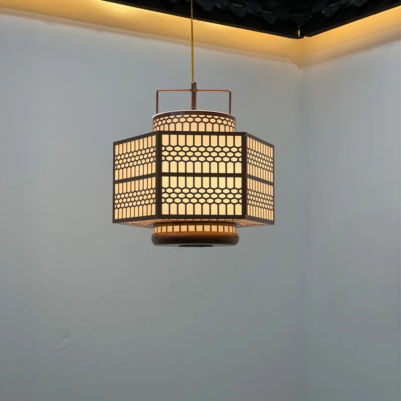 

New Chinese chandelier restaurant hotel creative booth modern simple table lamp with spotlight aisle living room decorative lant