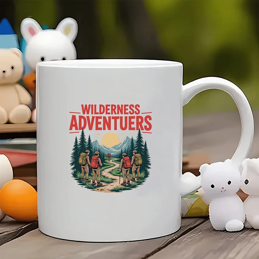Кружка для приключений на открытом воздухе на 11 унций + мультяшная чашка для приключений в пустыне + детская чашка для холодных и горячих напитков - рождественский подарок для семьи и офиса