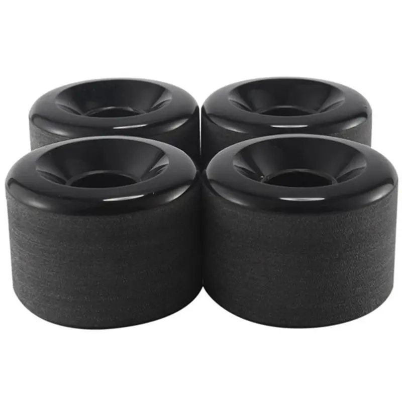 POPULAR-4 PCS Skateboard Wheels Elastic PU Wearable Flexible 65X45 PU Skateboard Wheels Sports Black