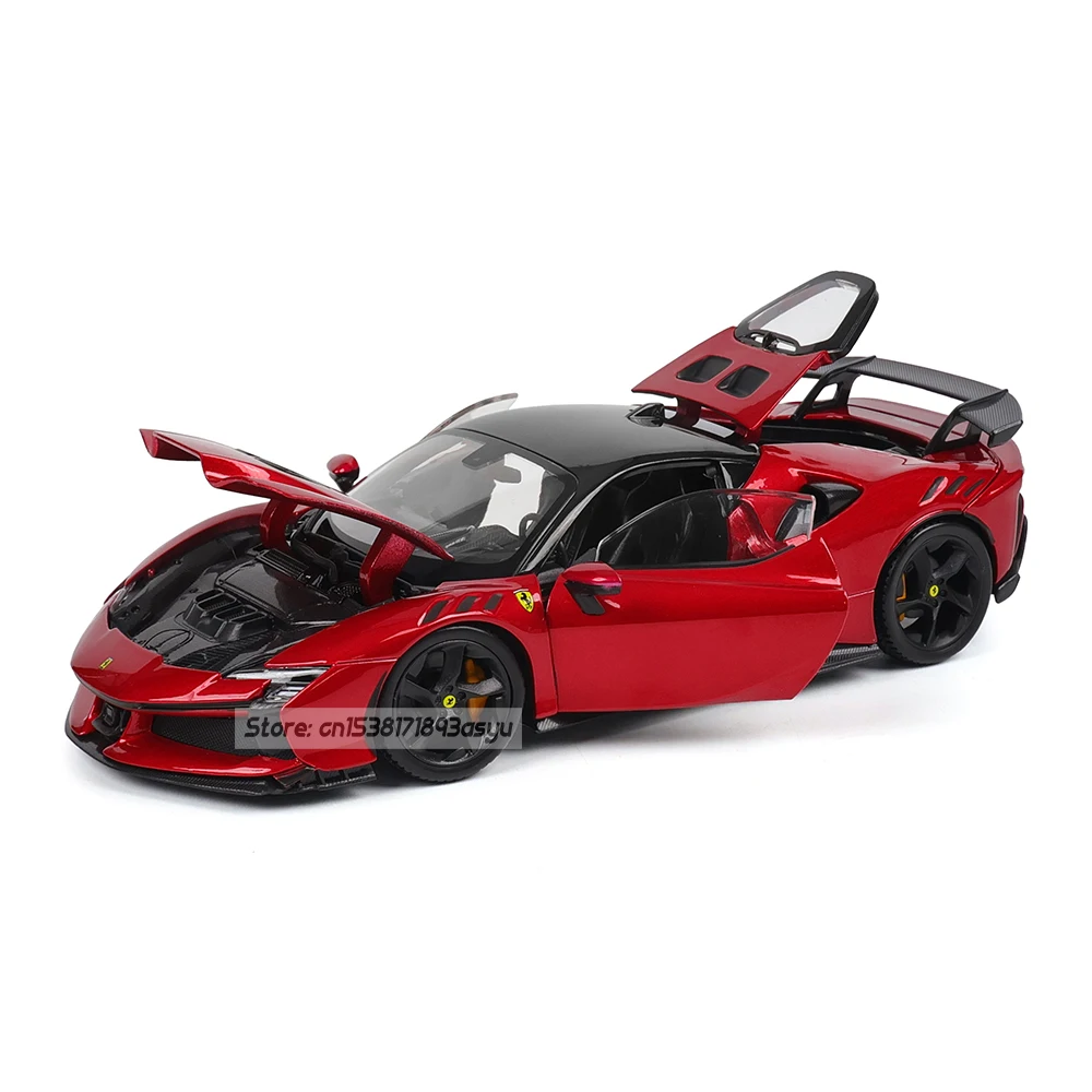 Bburago 1:24 Ferrari SF90 XX STRADALE, Vehículo de Lujo de Aleación con Licencia Oficial, Modelo de Auto Fundido a Presión, Juguete de Colección, Regalo, Tres Colores