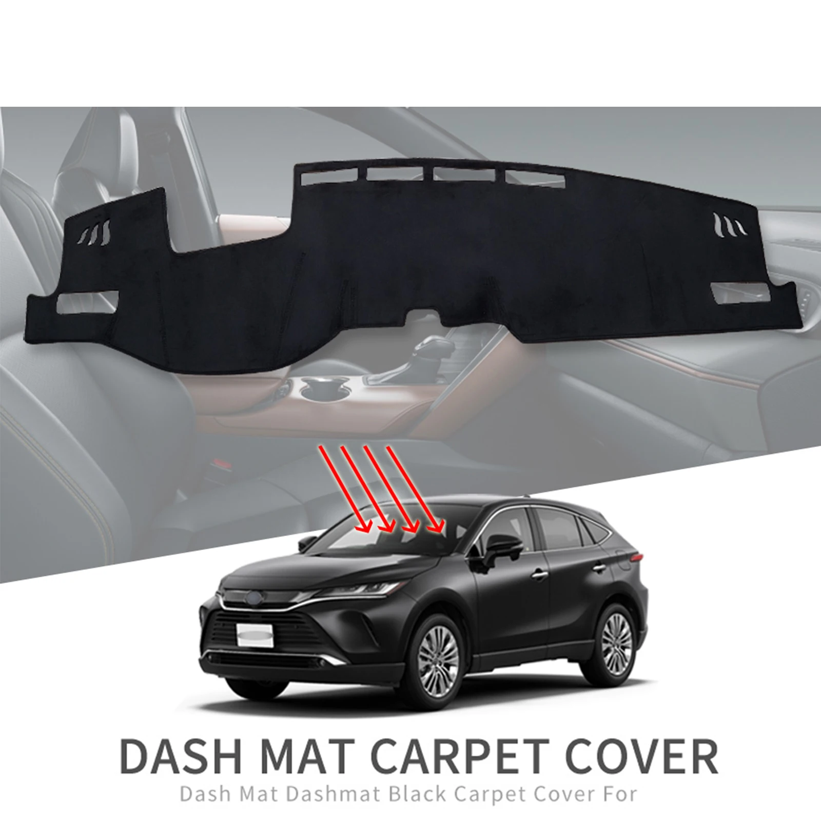 

Car Dashboard Mat for Toyota Harrier Venza 2021 2022 2023 2024 XU80 Sunshade Protective Carpet Dash Mat Dashmat