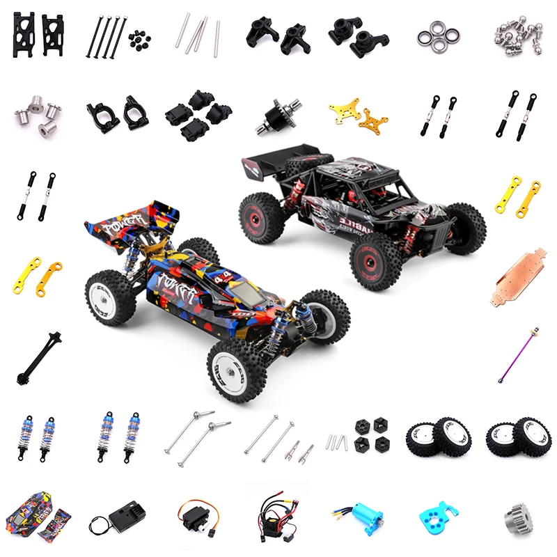 

WLtoys 124007 124016 1/12 RC Car Original spare parts Car shell Swing arm Shock absorber tire motor differential receiverBearing