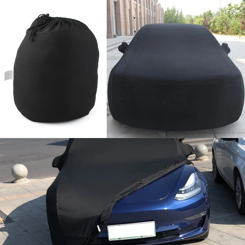 Car Cover Sun Dust Rain Resistant Windproof Protective Adjustable Durable Protection For Tesla Model 3 X S