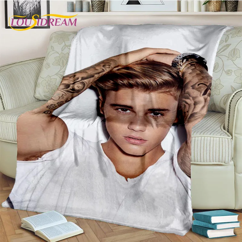 Popular Singer Justin Bieber JBiebs Blanket,Soft Throw Blanket for Home Bedroom Bed Sofa Picnic Travel Office Cover Blanket Kids