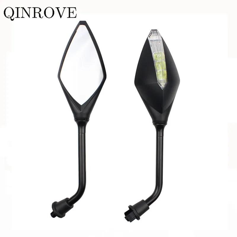 With LED Turn Signal Light Motorcycle Rearview Mirror 8 10MM Universal For Zontes 125 T310 350E CFMOTO 150NK 250NK KYMCO AK550