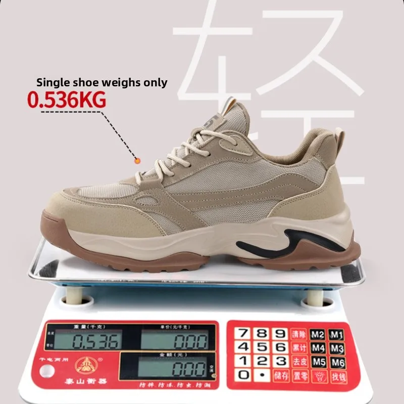 Sicherheitsstiefel mit Stahlkappe, Arbeitssneaker für Herren, Anti-Smashing-Sicherheitsschuhe, pannensicher, rutschfest, wasserdicht, leicht