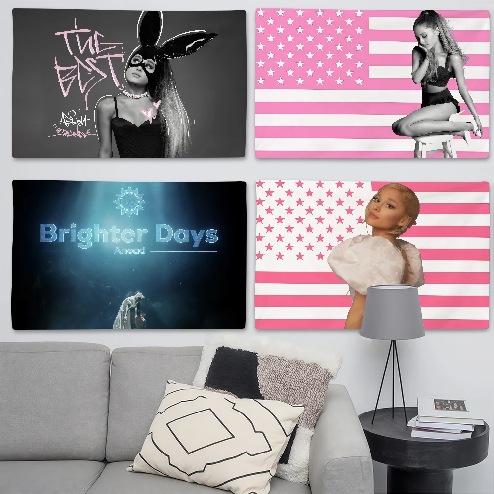 Singer A-Ariana-G-Grande Brighter Days Ahead Flagge für Geburtstagsfeiern, Wohnzimmer, Schlafzimmer und Outdoor-Camping-Dekorationen