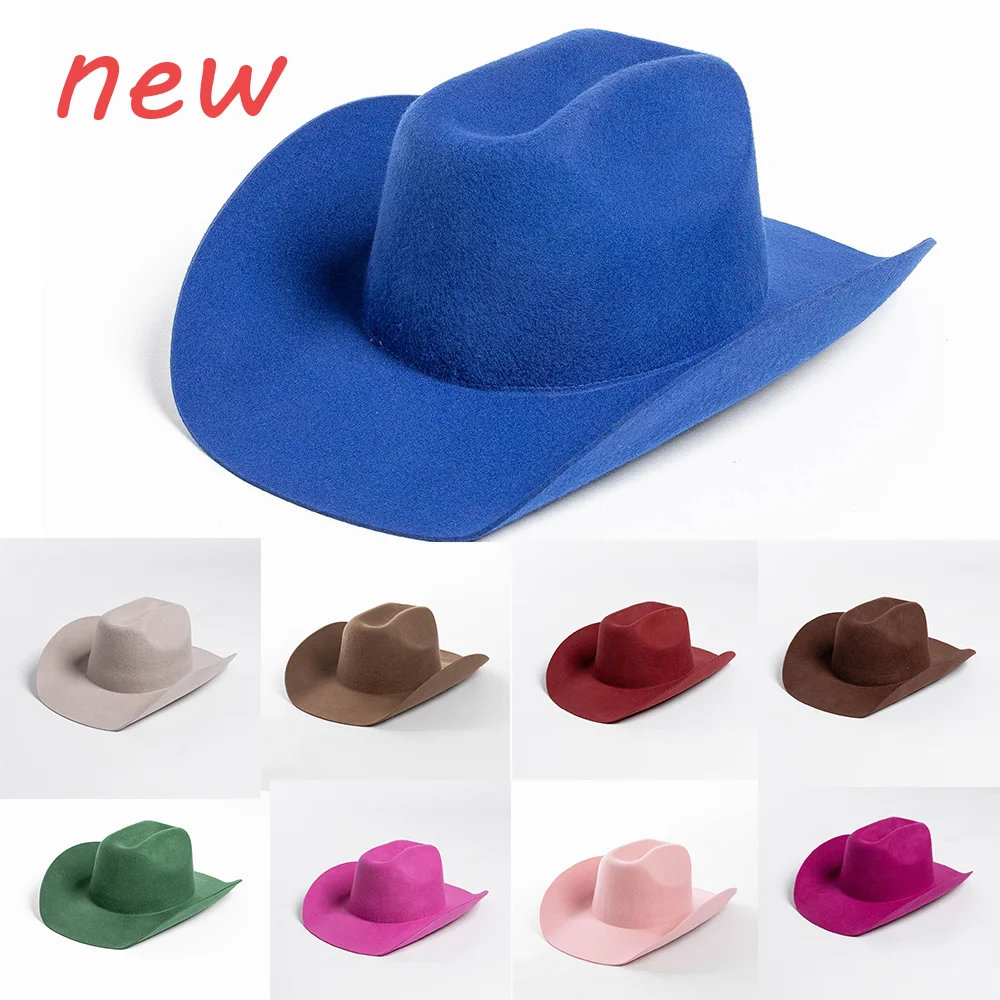 Pure wool cowboy hat 100% wool western cowboy hat men and women hat cocked hat  sombrero vaquero sombrero