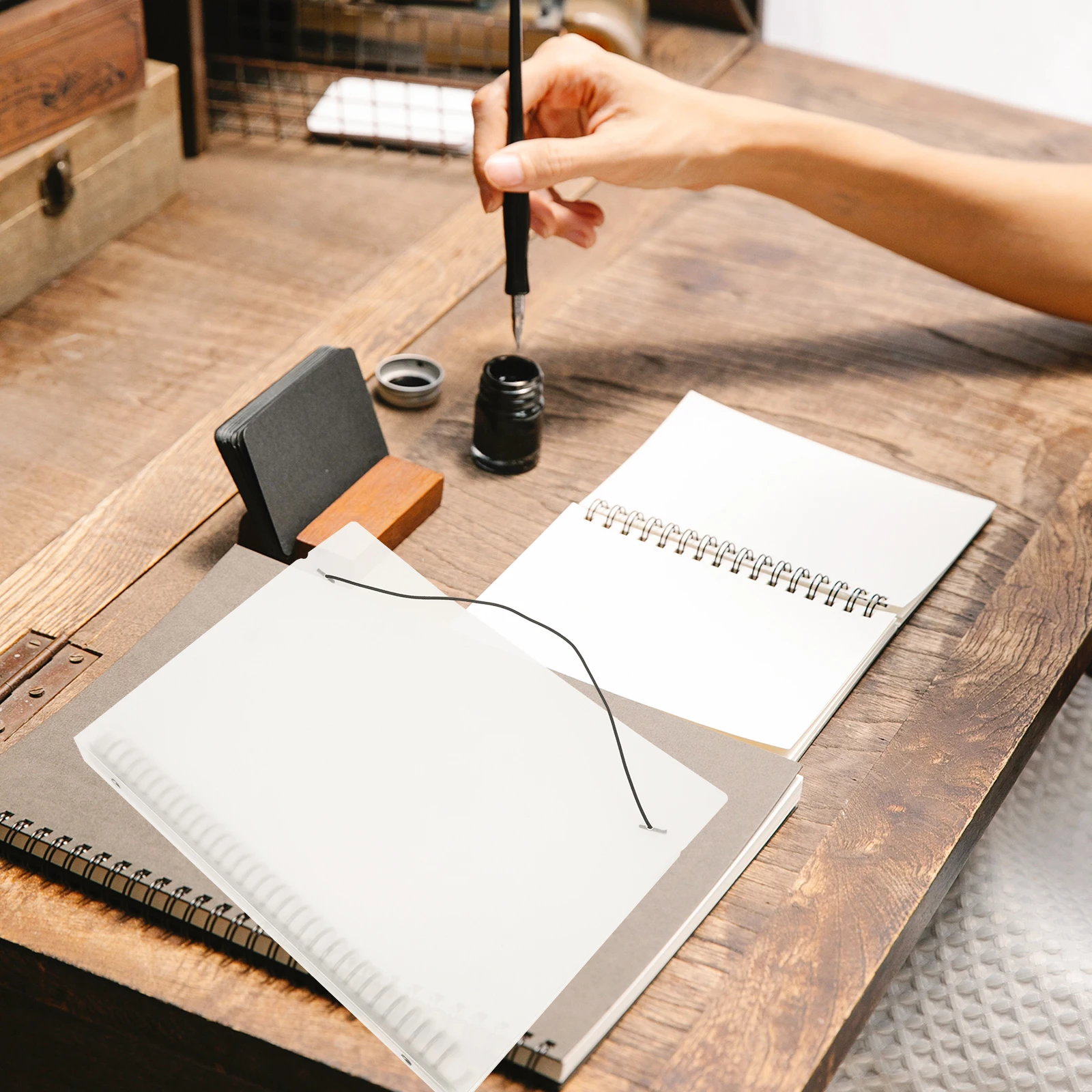 

Loose leaf Cover Shell Refillable Refillable Notepad Case Notepad Case Protector PP Dustproof Notebook Gifts