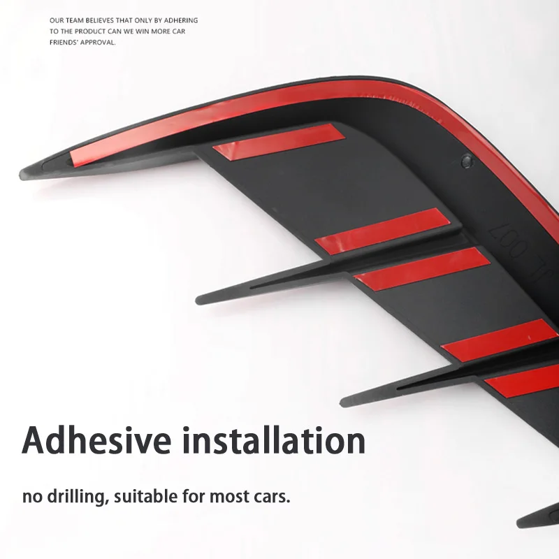 Car Universal Carbon Color Fender Trim Car Sticker Shark Gills Simulation Exhaust Side Intake Hood Body Sticker Accessories - view 5
