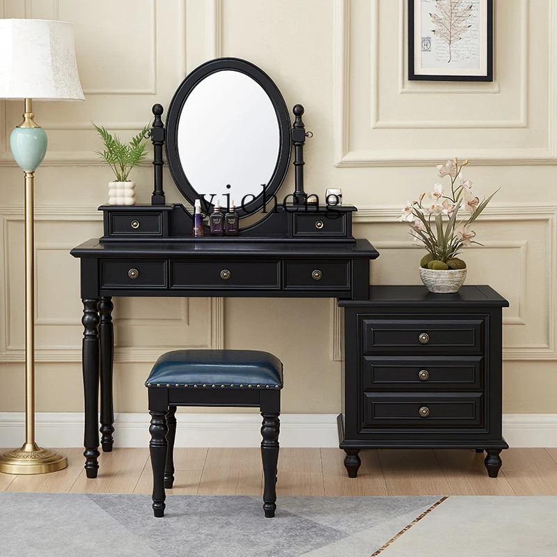 طاولة تزيين TWR، طاولة مكياج لغرفة النوم، خزانة تخزين، طاولة مكياج متكاملة #4