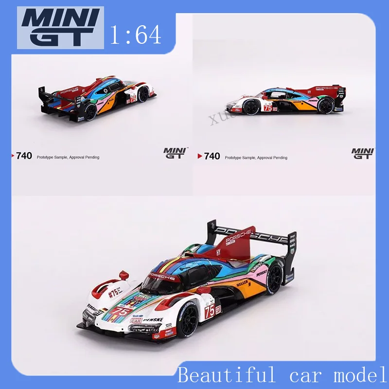 

MINIGT 1:64 Porsche Porsche 963 #75 2023 Le Mans Alloy Car Model 740