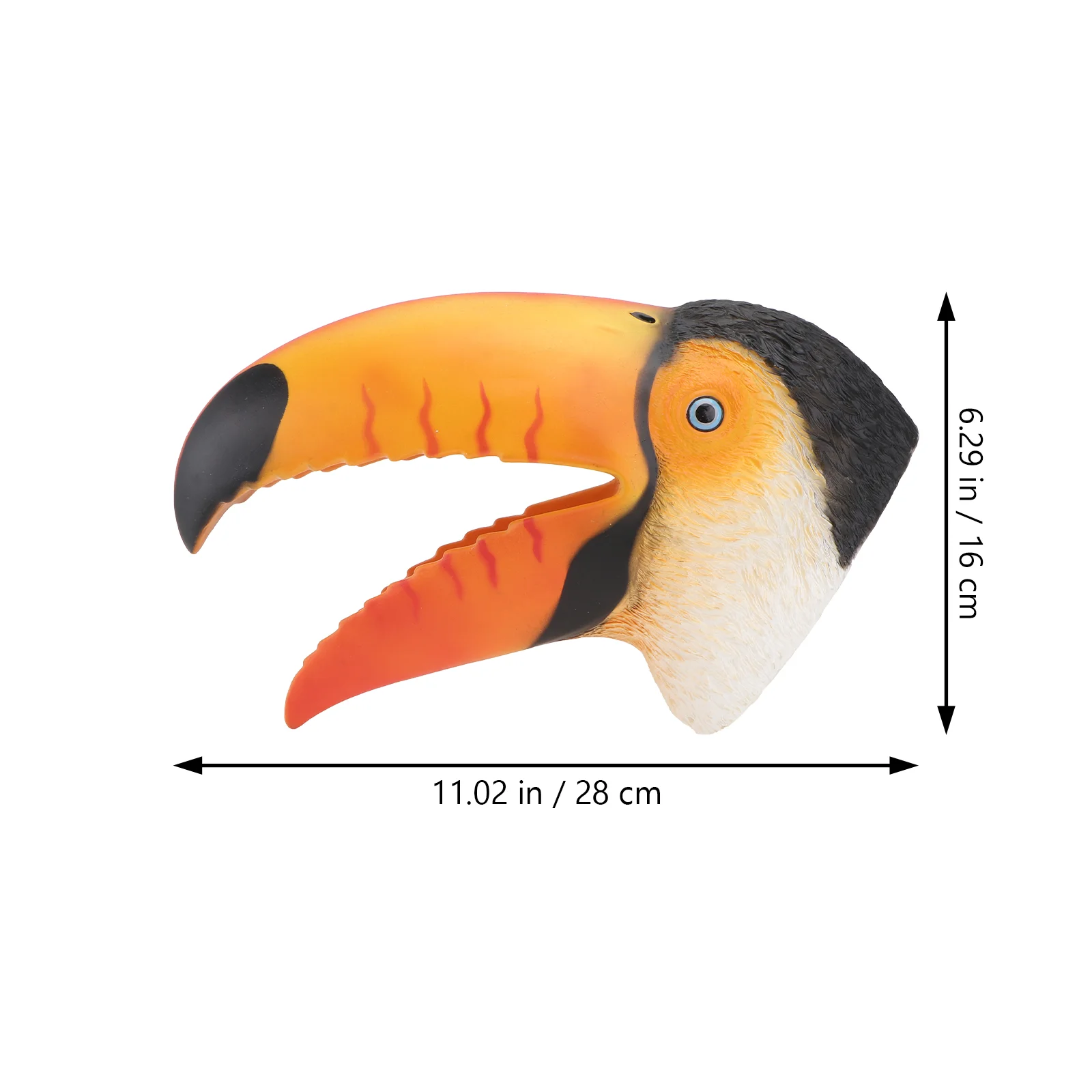 Toucan 손 인형 장난감 모양, 프리미엄 소재, 플라스틱 성능 소품, 빨간색