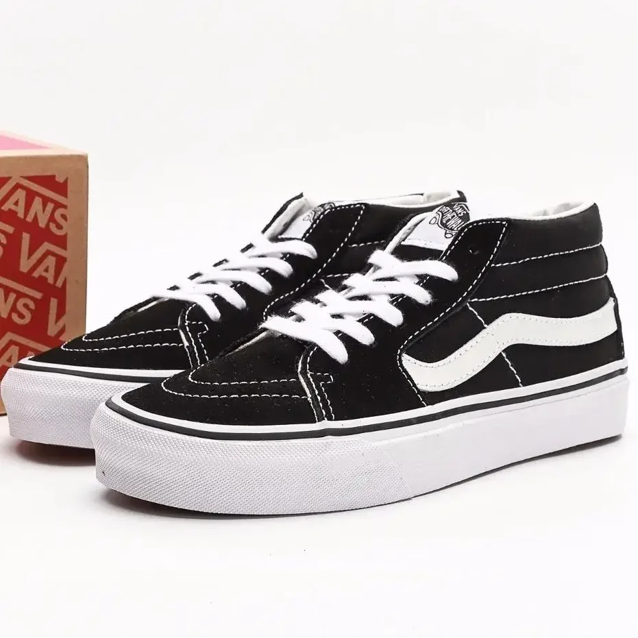 2024 Original Classics VANS SK8 Mid Reissue Skateboarding Shoes Sneakers VANS Off The Wall Men's/Women's Sports Shoes Tenis